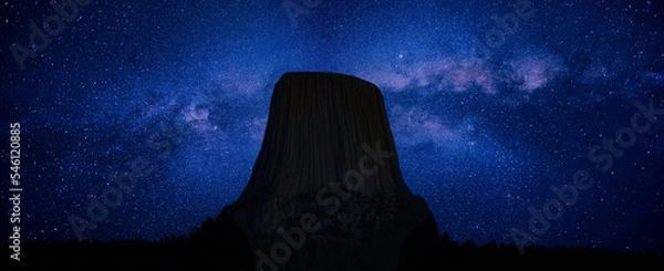 Obraz Devils Tower And Night Sky