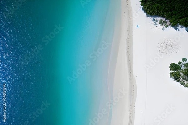 Fototapeta 青い海と白い砂浜