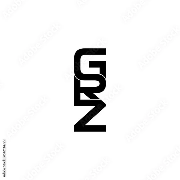 Obraz grz letter initial monogram logo design