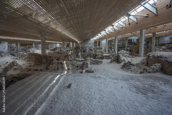 Obraz Akrotiri, Santorini, Greece: Site of Minoan Bronze Age Settlement