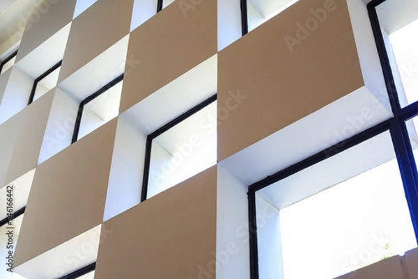 Fototapeta BEAUTIFUL CREAM COLOR MINIMALIST PATTERN WALL