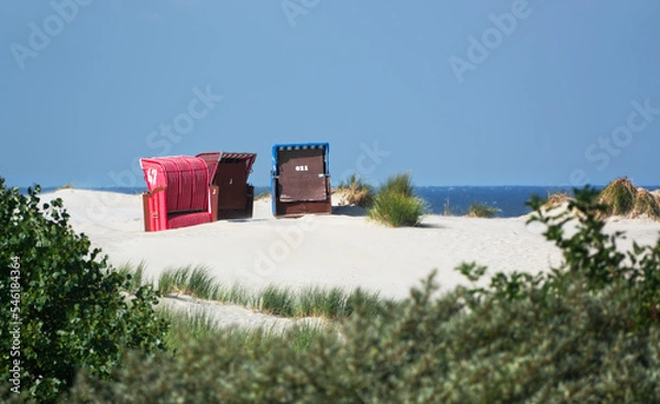Obraz Strandkörbe Insel Borkum