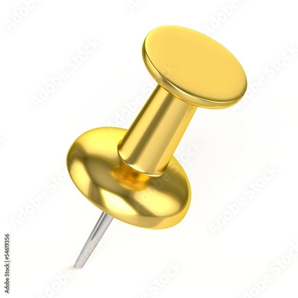 Obraz 3D Golden Thumbtack