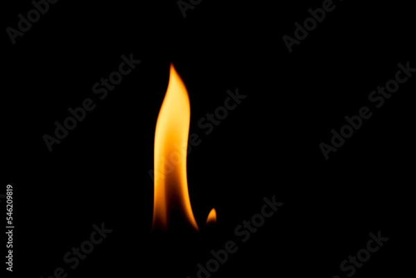 Obraz flame on a black background. burning gasoline