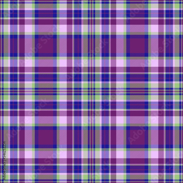 Fototapeta Seamless tartan textile. Texture vector check. Background plaid fabric pattern.