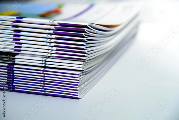 Fototapeta stack of magazines