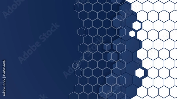 Fototapeta Vector hexagons pattern. Geometric abstract background with simple hexagonal elements. Medical, technology or science design.