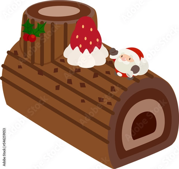 Fototapeta ケーキ(ブッシュドノエル01)