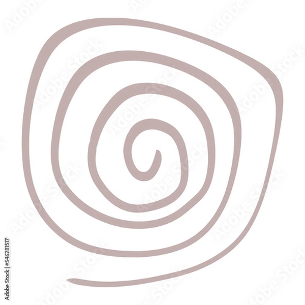 Fototapeta spiral hand drawn decorative element