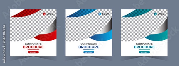 Obraz Corporate sales banners for social media marketing web template