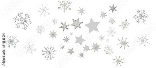 Fototapeta Falling snow at night. Bokeh lights