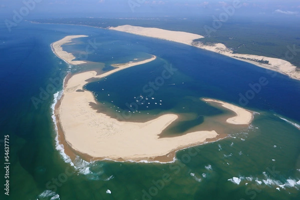 Obraz Banc d'Arguin avec la duen du Pyla