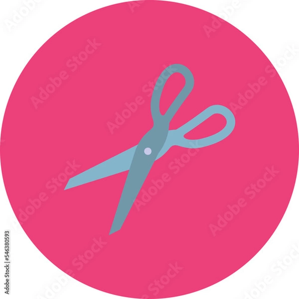 Fototapeta Scissor Multicolor Circle Flat Icon