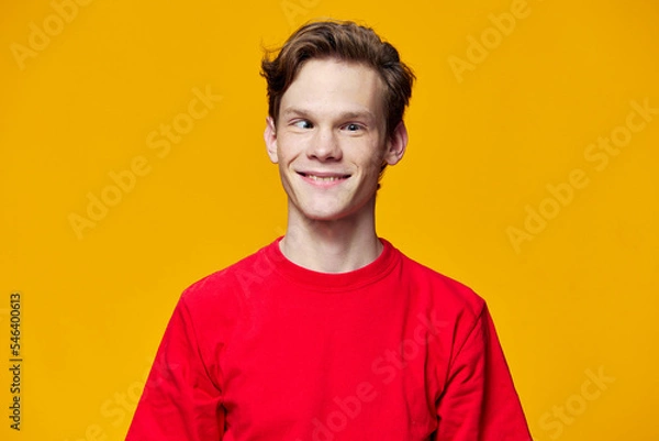 Fototapeta funny, funny guy makes a funny face expression