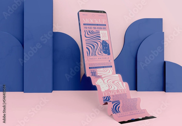 Fototapeta 3d Screen Phone Mockup