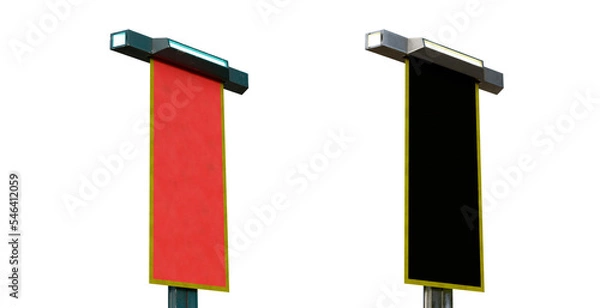 Fototapeta Flag standard mockup 3D art
