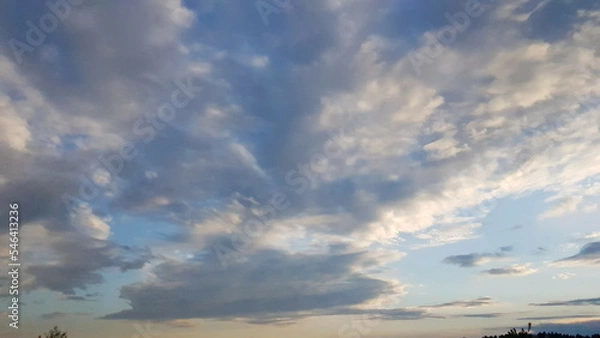 Obraz beautiful clouds in the sky in summer in central Russia