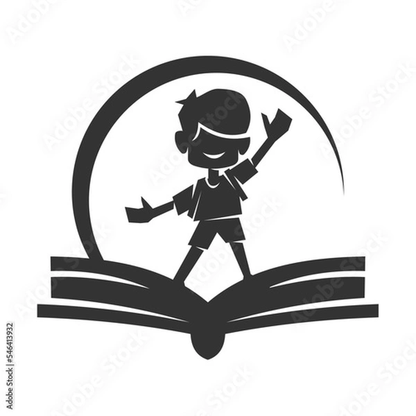 Obraz Children education logo vector, Education logo designs template, design concept, logo, logotype element for template