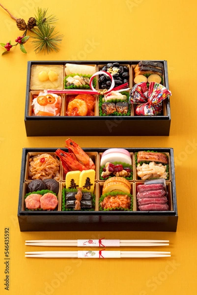 Fototapeta お正月の豪華なおせち料理・和食	
