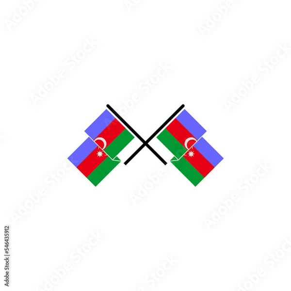 Fototapeta Azerbaijan independence day icon set vector sign symbol