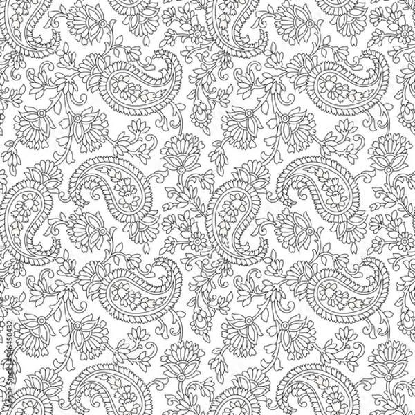 Obraz paisley  flower    Design pattern on background