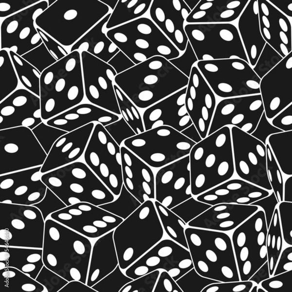 Obraz Dice seamless background pattern. Vector illustration.