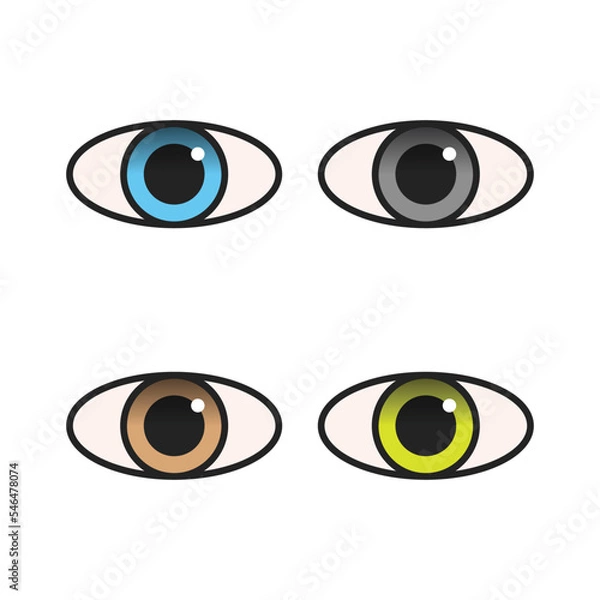 Fototapeta set of eyes