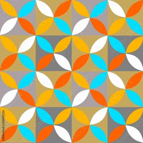 Obraz Geometric pattern,cool retro vintage ,cute Design.