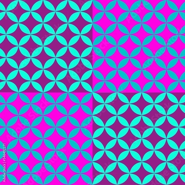 Obraz seamless geometric pattern with shapes