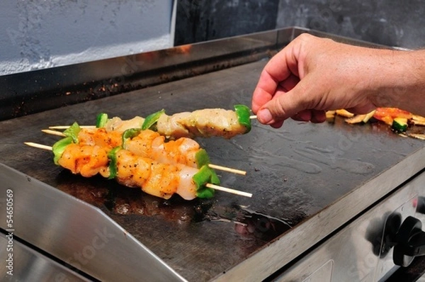 Obraz Brochettes à la plancha