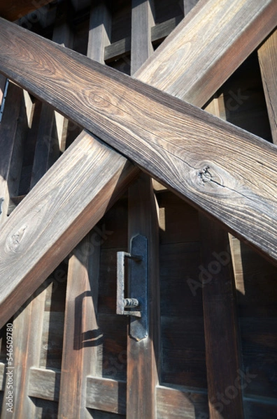 Obraz 金戒光明寺　高麗門の板組　京都市左京区黒谷