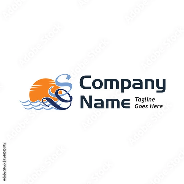 Obraz sd letters logo, sample company logo, a simple vector design