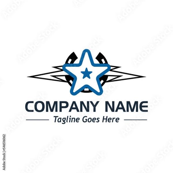 Fototapeta flash star logo, sample company logo, a simple vector design