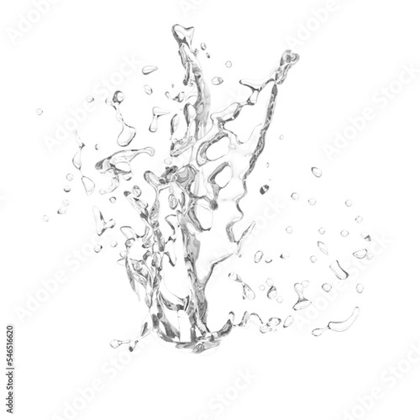 Obraz water splash isolated on white transparent