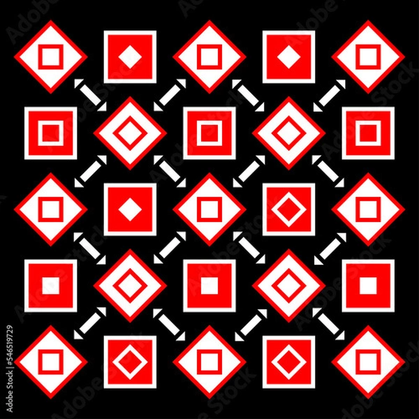 Obraz Carré style noir