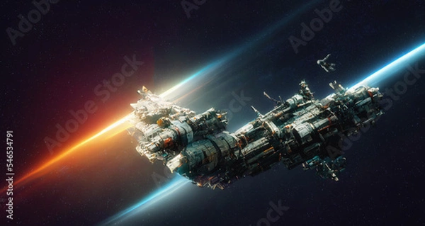 Fototapeta Crash in space