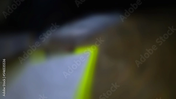 Fototapeta Abstract blurred background with the main composition of black, white and brown, there is also a little yellow.
