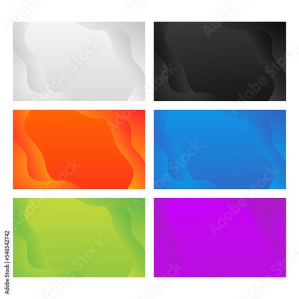 Obraz Set of Abstract wave background for poster, flyer etc