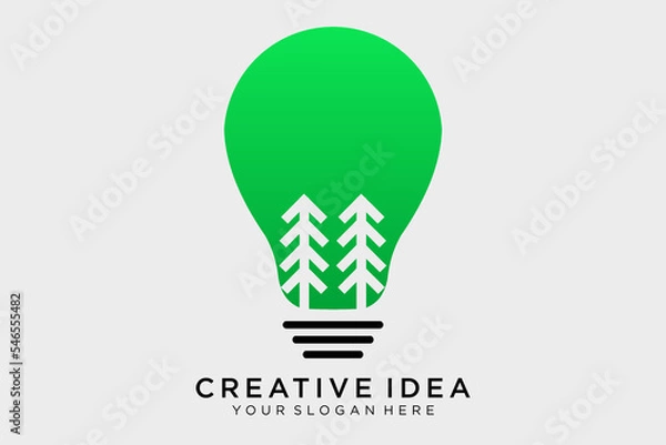 Fototapeta Digital Tree logo, Brain and tree design concept for education learning and technology business company
