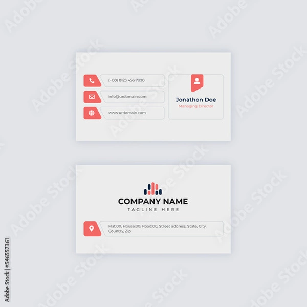 Obraz Business Card Design. Business Card Template Design.