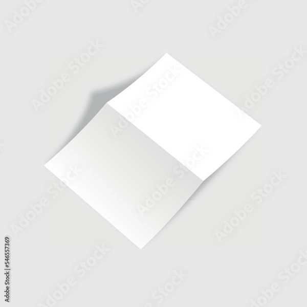 Obraz A4 Size Bi Fold Brochure Mockup. Bi Fold Brochure Mockup.