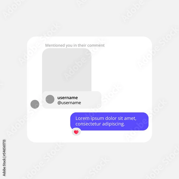 Obraz Chat layout for web application. Vector illustration.