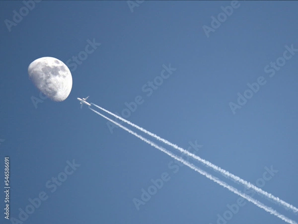 Obraz Plane in the moon