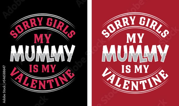 Obraz Valentine's day typography vintage t-shirt design