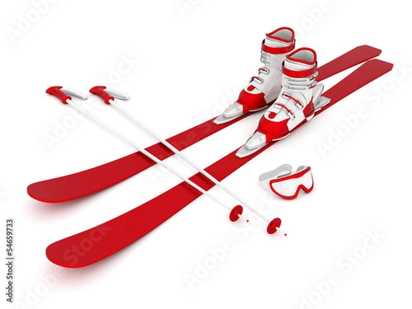 Obraz beautiful skiing