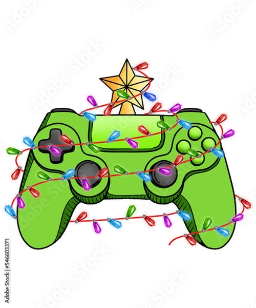 Fototapeta Christmas Tree Game Controller PNG