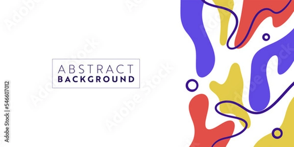 Fototapeta Abstract colorful template banner design with liquid shape.