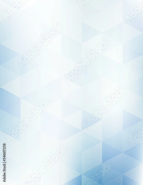 Obraz Abstract subtle bluish background with translucent triangles. Vector pattern