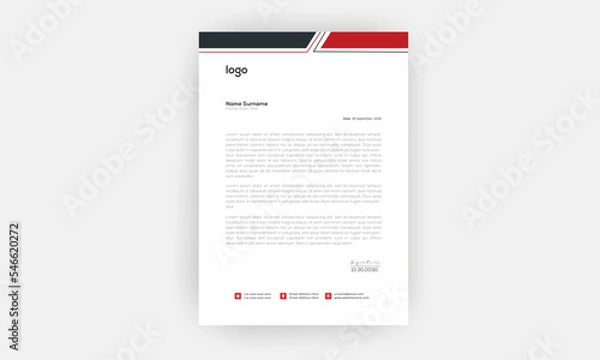 Fototapeta Business corporate Letterhead Template Design