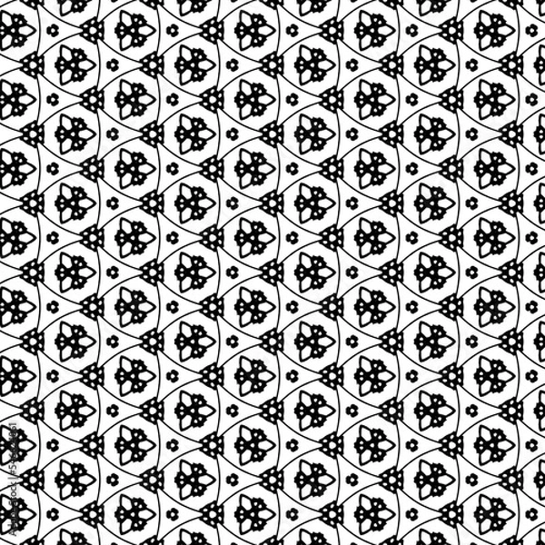 Obraz black and white seamless pattern